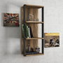 Hanah Home Estantería de Pared Moderna e Industrial - Nogal